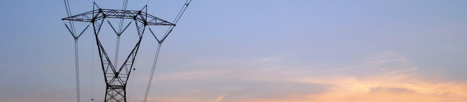 Electricity - Powerlines in sunset