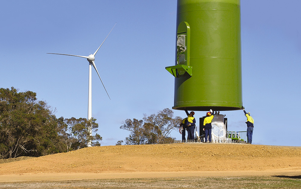 Electricity - Our Energy Mix - Wind Turbine Installation